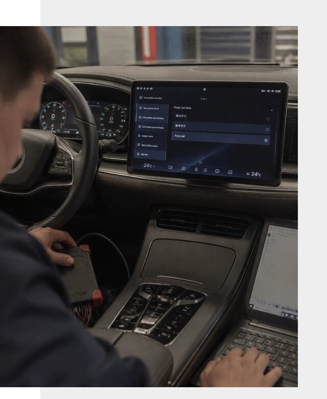 Русификация автомобиля BYD HAN для эксплуатации в Шарыпове
